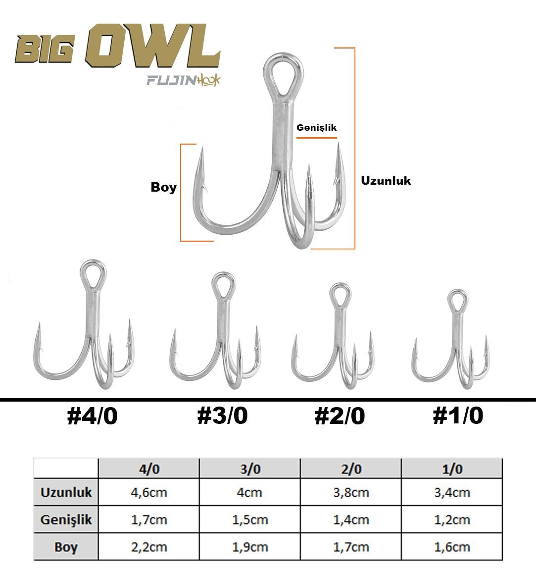 FUJİN BİG OWL SÜPER ANTİ-RUST ÜÇLÜ İĞNE