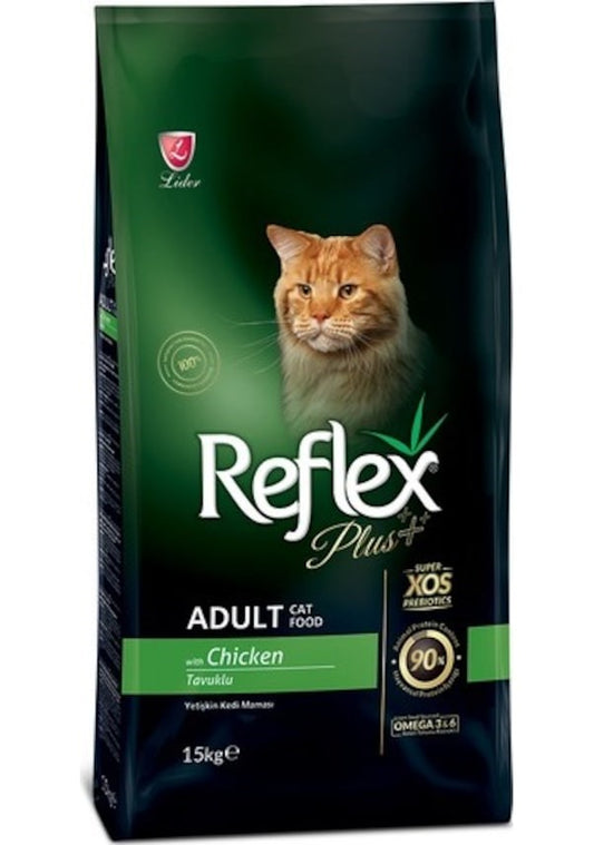 REFLEX PLUS TAVUKLU YETİŞKİN KEDİ MAMASI 15 KG