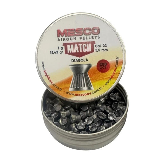 MESCO MATCH 5.5MM 1GR HAVALI TÜFEK SAÇMASI (200 ADET)