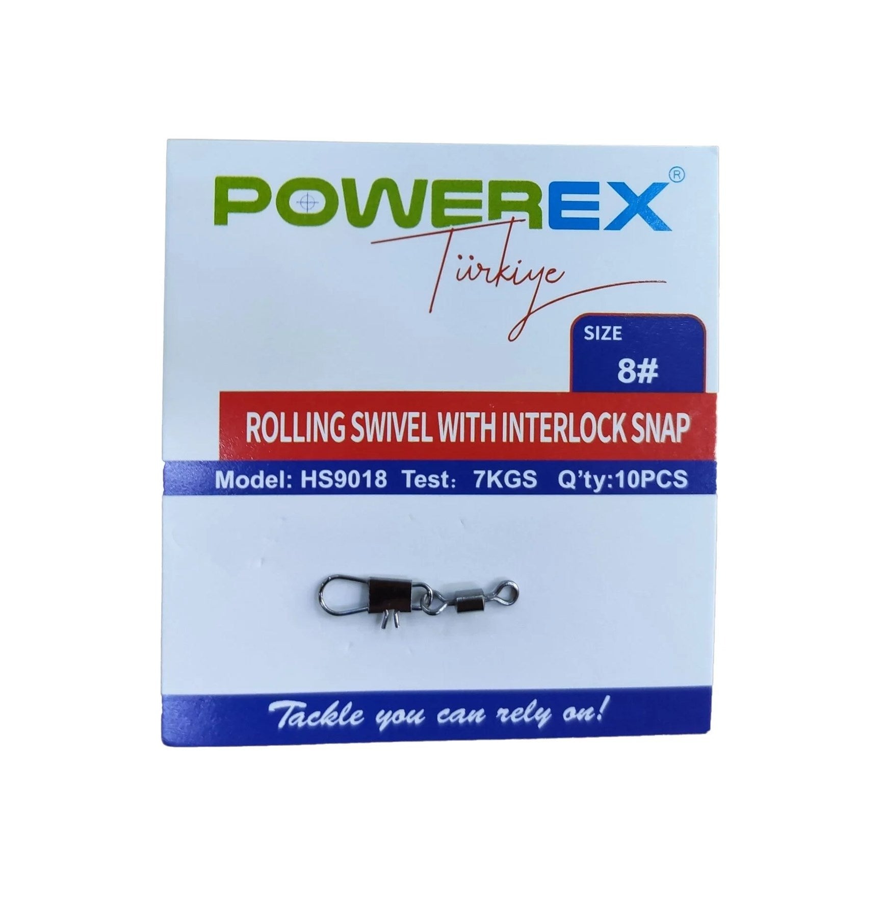 POWEREX ROLLING SWIVEL WITH INTERLOCK SNAP #8 HS9018