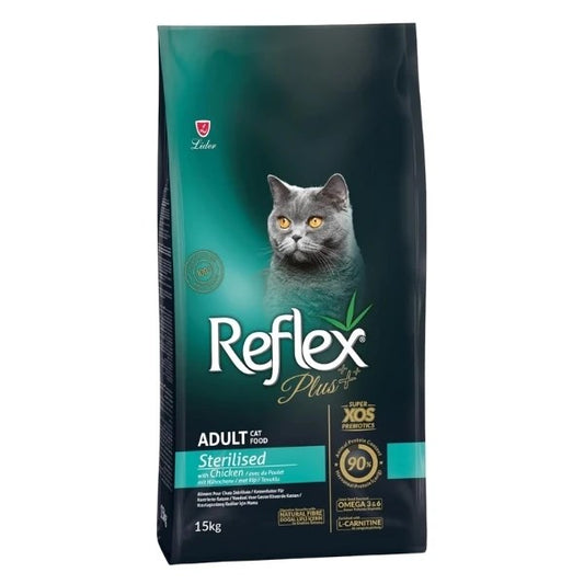 REFLEX PLUS TAVUKLU KISIRLAŞTIRILMIŞ YETİŞKİN KEDİ MAMASI 15 KG