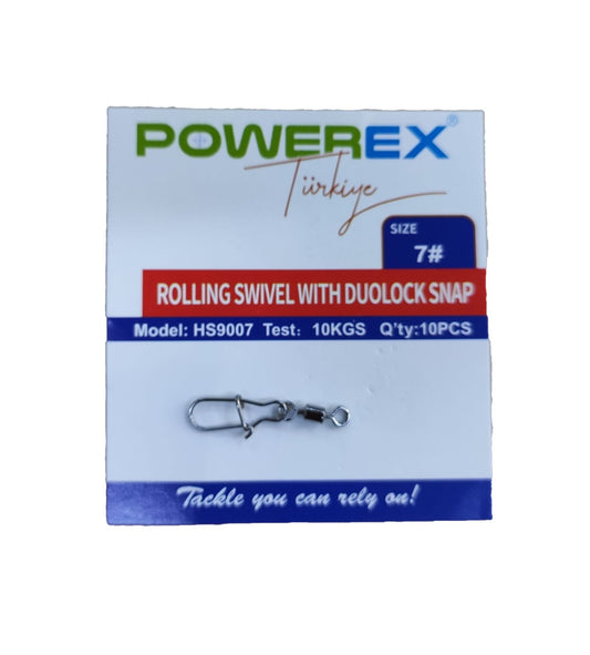 POWEREX ROLLIN SWIVEL WITH DUOLOCK SNAP #7 HS9007