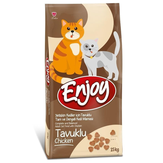 ENJOY TAVUKLU YETİŞKİN KEDİ MAMASI 15 KG