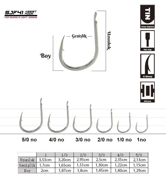 FUJİN SJF41 TIN DÜZ ASSİST KANCASI