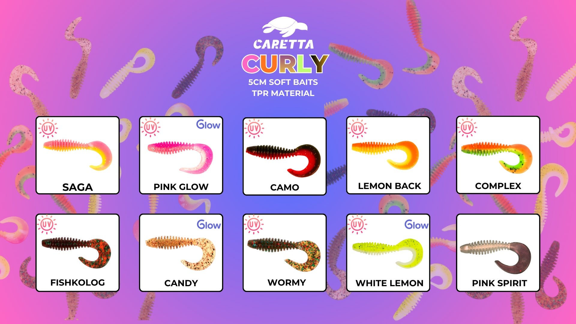 CARETTA CURLY 5CM 5PCS.