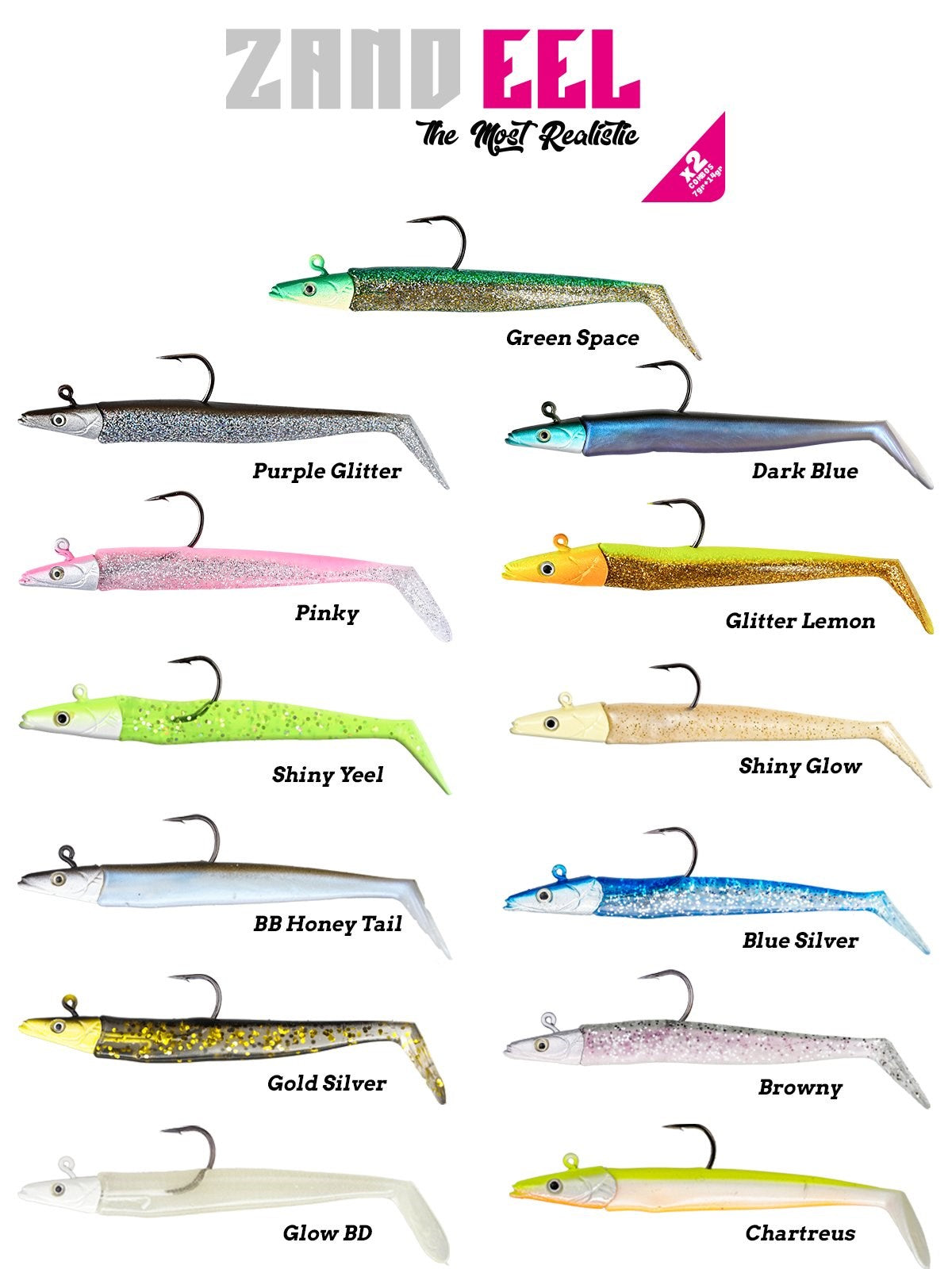 FUJİN ZAND EEL 11CM 7GR-14GR DOUBLE BODY+HEAD SİLİKON BALIK