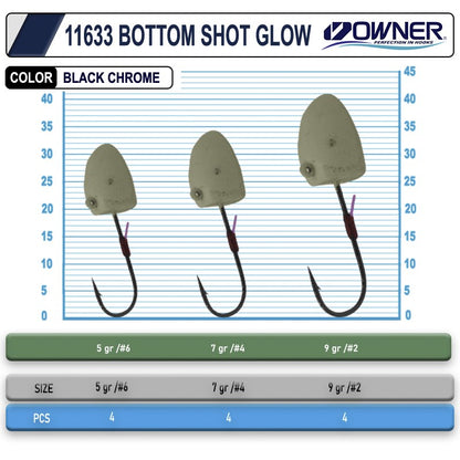 CULTİVA 11633 BOTTOM SHOT GLOW LRF JİGHEAD