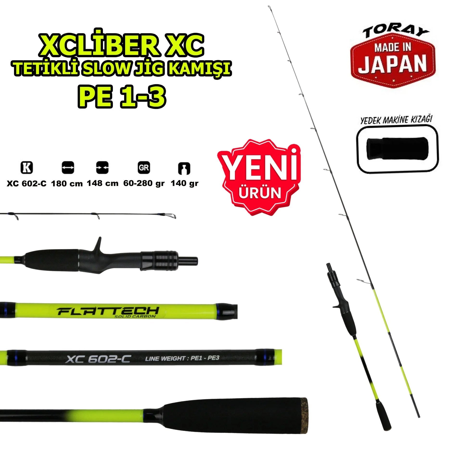KAİDO XCALİBER XC602-5 SLOW JİG KAMIŞI PE1-3 TETİKSİZ
