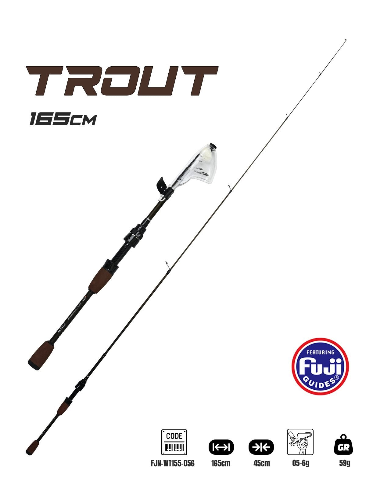 FUJİN TROUT 165CM 05-6GR TELESKOPİK ALABALIK KAMIŞI
