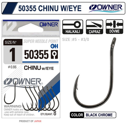 OWNER 50355 CHİNU W/ EYE GUN BLACK İĞNE