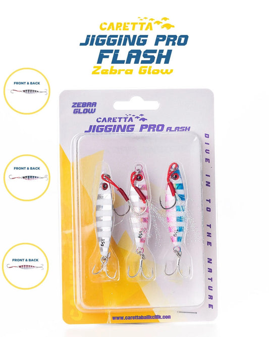CARETTA JİGGİNG PRO FLASH JİG YEM ZEBRA GLOW - 7 G