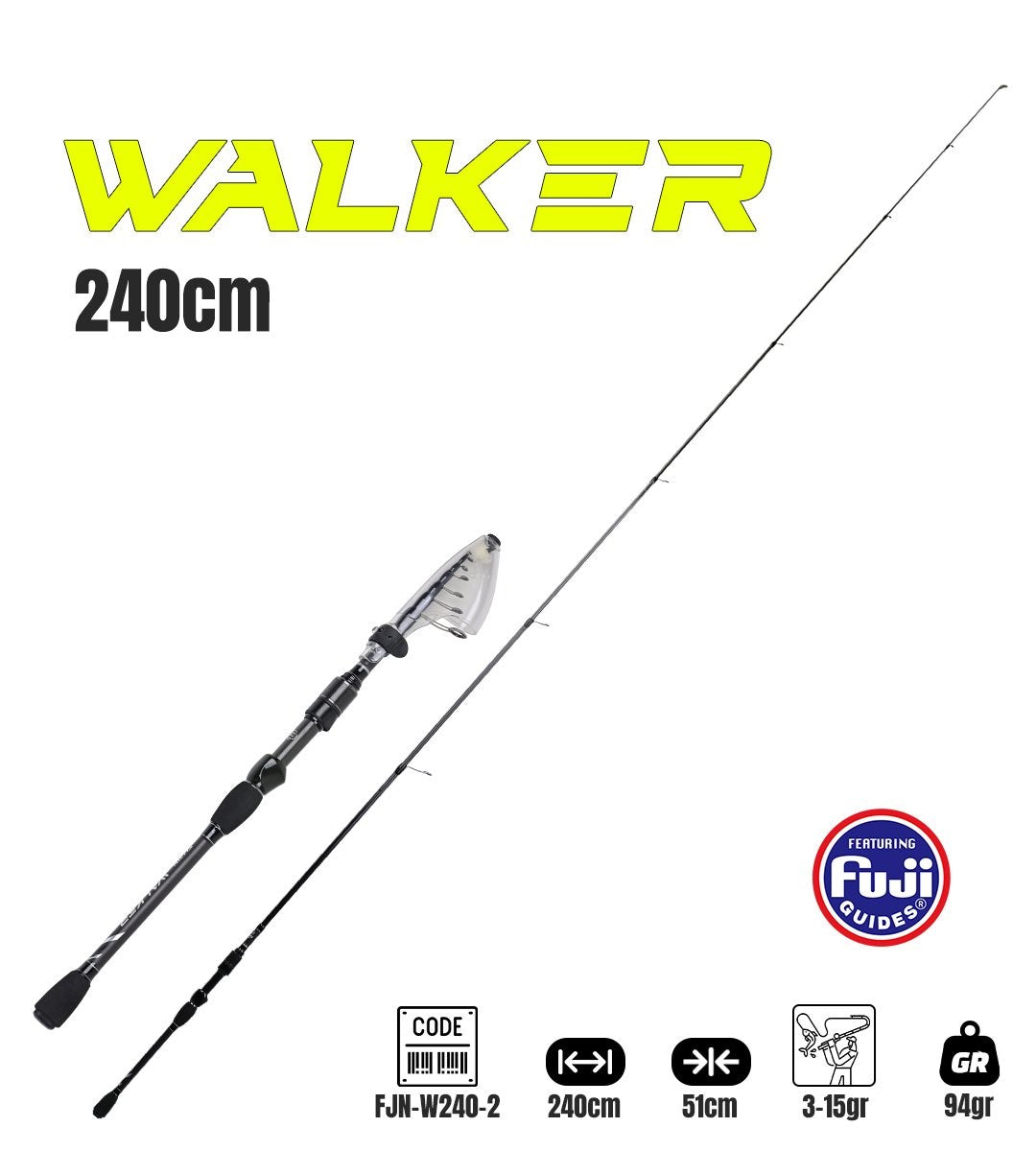 FUJİN WALKER 240CM 3-15GR TELESKOPİK SPİN KAMIŞI