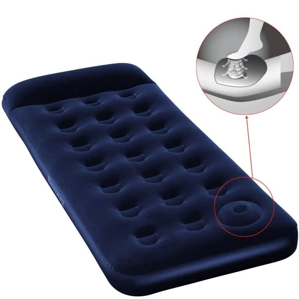BESTWAY PAVİLLO 67223 JR TWİN 185X76X28 CM POMPALI MAVİ ŞİŞME YATAK (67223)