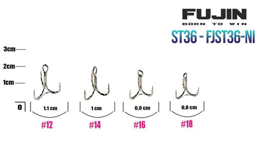 FUJİN ST36 ÜÇLÜ MAKET BALIK İĞNESİ NİCKEL
