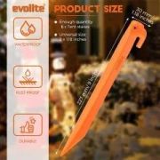 EVOLİTE ARANCİO ABS ÇADIR KAZIĞI -23CM 6 ADET