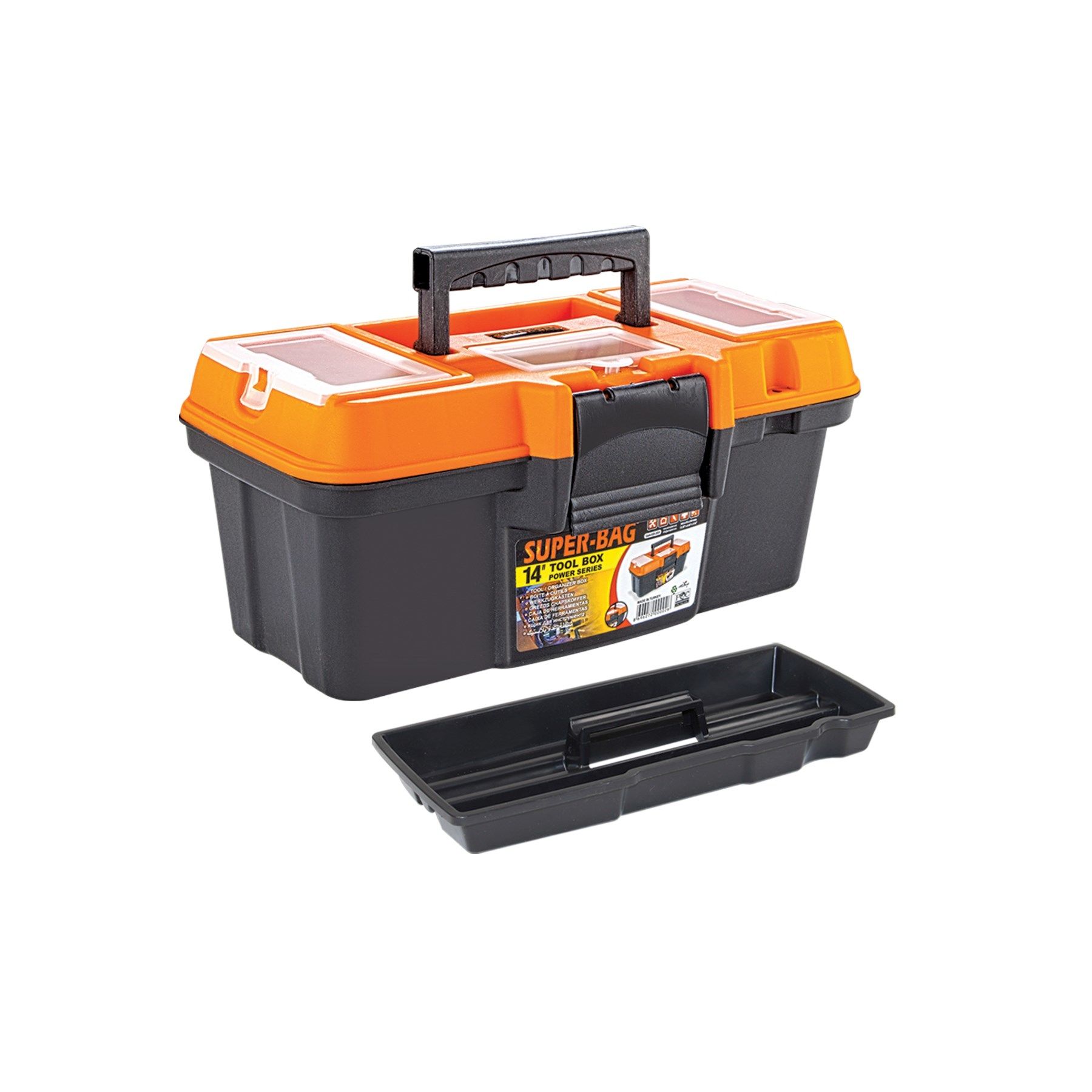SUPER-BAG 14 TOOL BOX POWER SERIES ASR-2059 345X175X150H MM TURUNCU