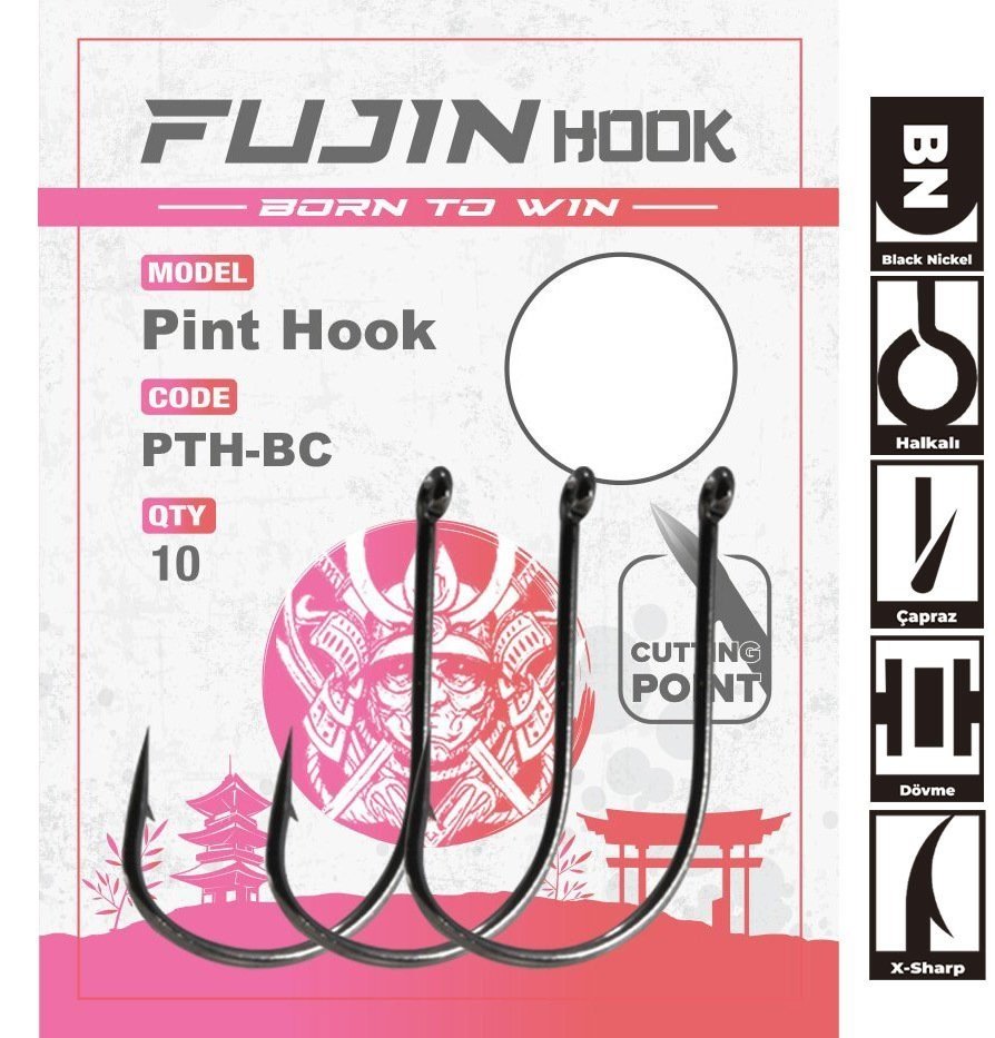 FUJİN PİNT HOOK ÇAPRAZ DELİKLİ OLTA KANCASI