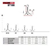 FUJİN ST66 ÜÇLÜ MAKET BALIK İĞNESİ NİCKEL