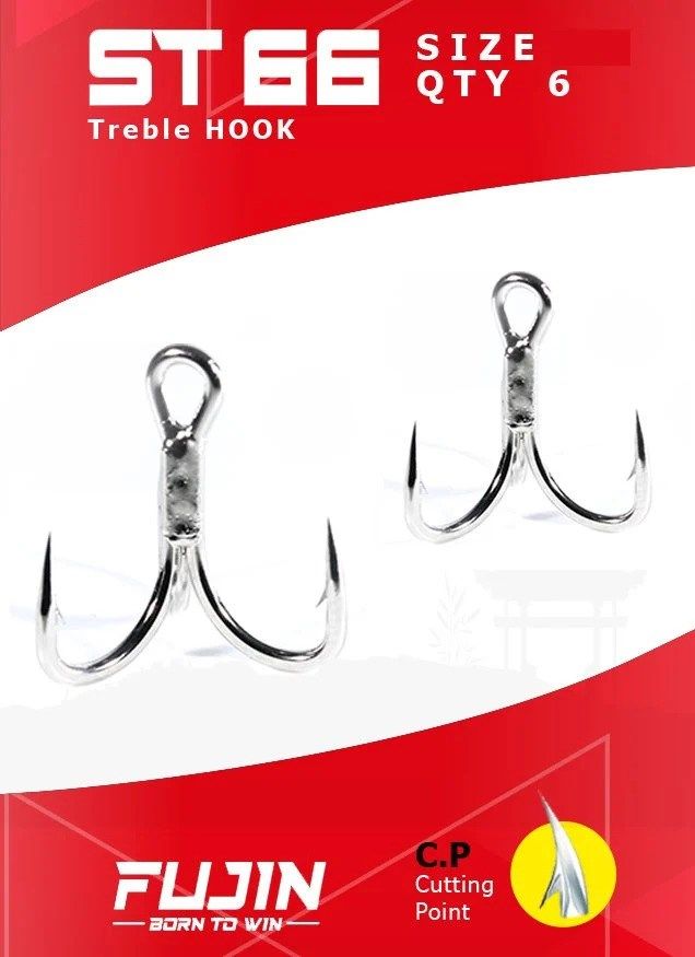FUJİN ST66 ÜÇLÜ MAKET BALIK İĞNESİ NİCKEL