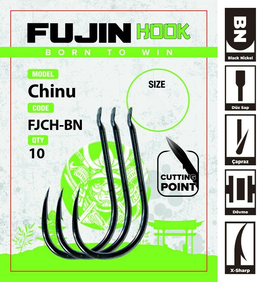 FUJİN CHİNU ÇAPRAZ DELİKSİZ OLTA KANCASI
